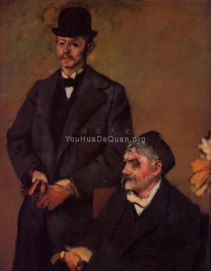 Henri Rouart and His Son Alexis - 埃德加·德加